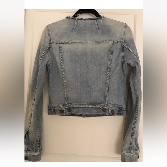Elizabeth and James SID Distressed Stretch-Denim Jacket ASO Selena Gomez Size M - Picture 11 of 12